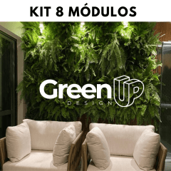 Kit Jardim Vertical 8 módulos + Irrigação + Temporizador