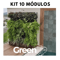 Kit Jardim Vertical 10 módulos + Irrigação   