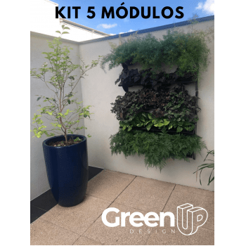 Kit Jardim Vertical 5 módulos + Irrigação