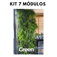 Kit Jardim Vertical 7 módulos + Irrigação