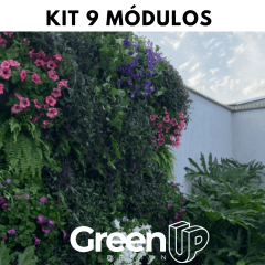 Kit Jardim Vertical 9 módulos + Irrigação + Temporizador